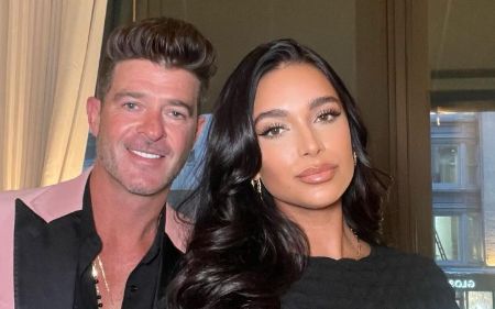 Robin Thicke is engaged to April Love Geary.